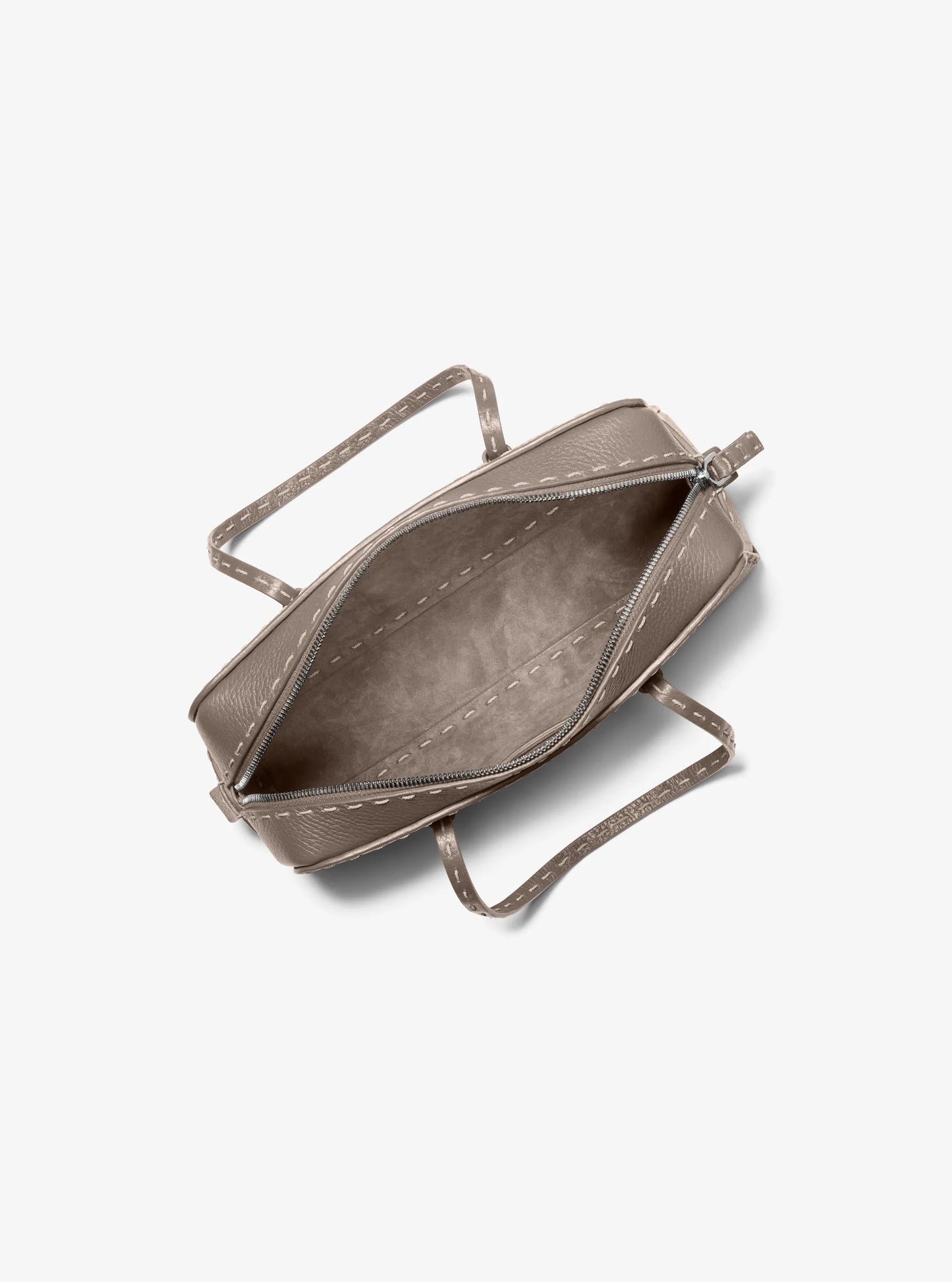 Roberta Hand-Stitched Pebbled Leather Satchel